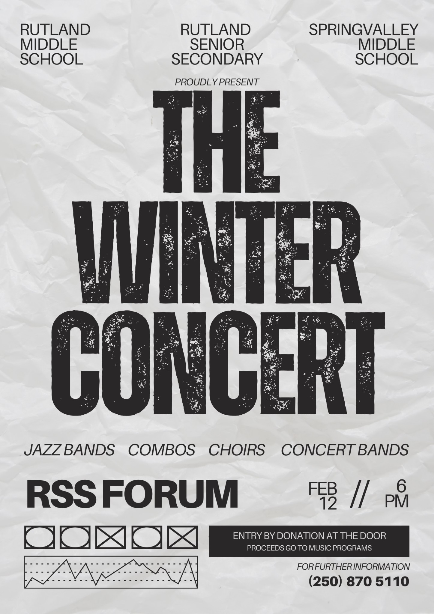 Monochrome Brutalist Music Event Poster 1 